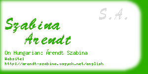 szabina arendt business card